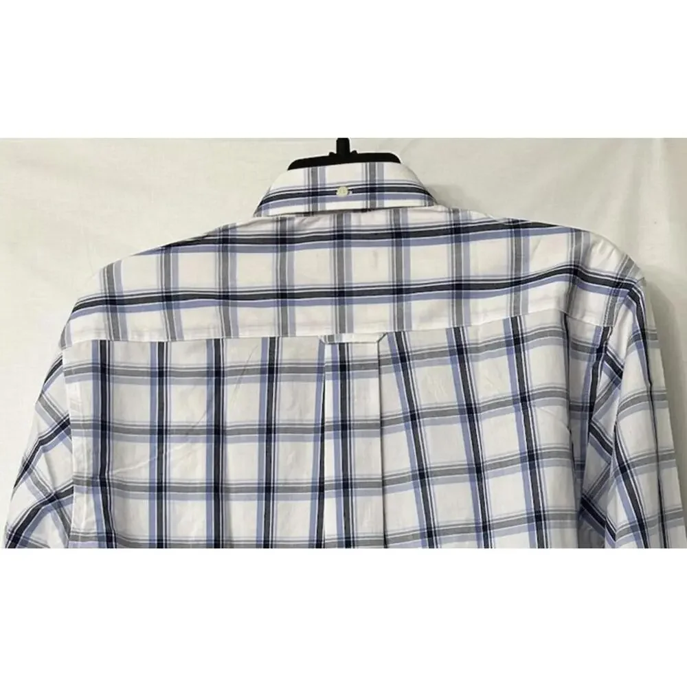 NWT Giovanni‎ Galli Mens Long Sleeve Button Plaid Shirt Size XL